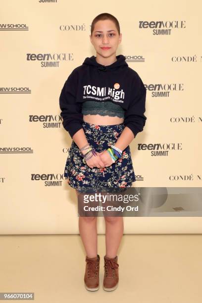 Activist Emma Gonzalez attends Teen Vogue Summit 2018: #TurnUp - Day 2 at The New School on June 2, 2018 in New York City.
