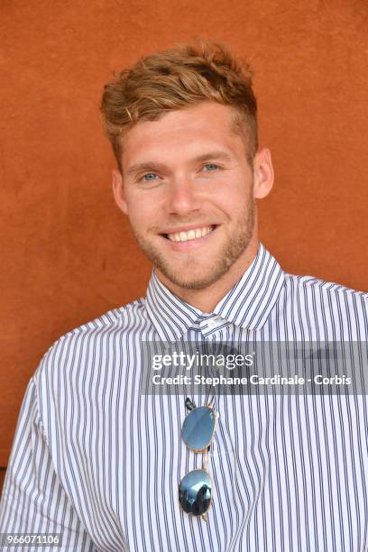 Athlet Kevin Mayer attends the 2018 French Open - Day Seven at Roland Garros on June 2, 2018 in Paris, France.