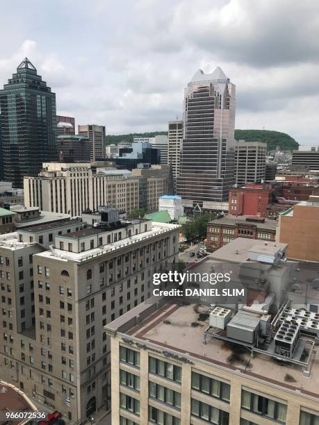 View of downtown Montreal, Quebec, Canada, on June 1, 2018