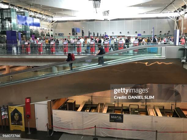 View of the international arrivals area at MontréalPierre Elliott Trudeau International Airport on June 1, 2018.