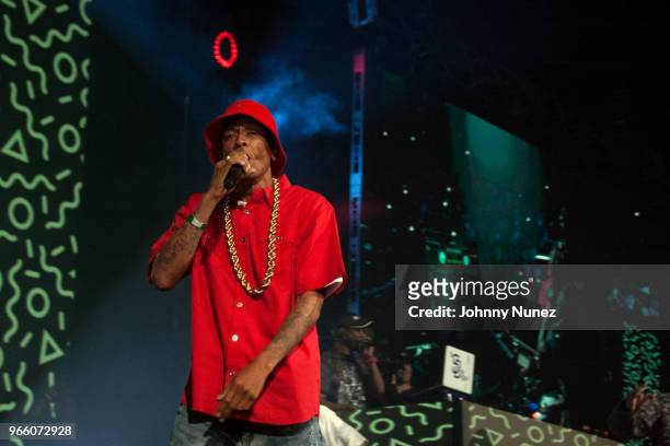 Shan performs at the YO! MTV Raps 30th Anniversary Live Event at Barclays Center on June 1, 2018 in New York City.