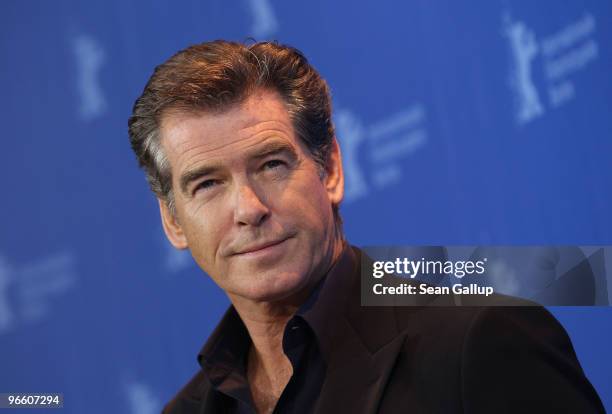 Actor Pierce Brosnan attends the 'Ghost Writer' Photocall during day two of the 60th Berlin International Film Festival at the Grand Hyatt Hotel on...