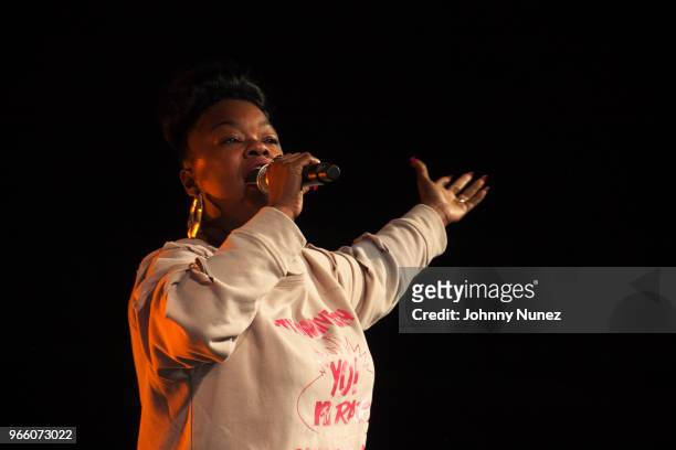 Roxanne Shanté performs at the YO! MTV Raps 30th Anniversary Live Event at Barclays Center on June 1, 2018 in New York City.