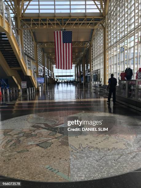 View of the departure hall at Ronald Reagan Washington National Airport on May 27 in Arlington, Virginia.