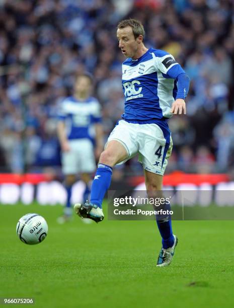 Lee Bowyer of Birmingham City in action during the Carling Cup Final between Arsenal and Birmingham City at Wembley Stadium on February 27, 2011 in...