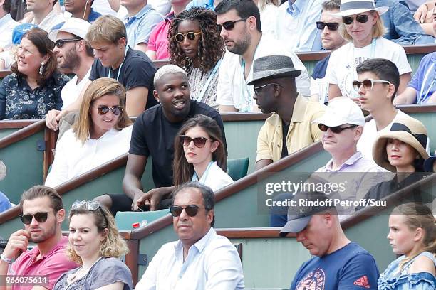 Football players Lilian Thuram and his son Marcus attend the 2018 French Open - Day Seven at Roland Garros on June 2, 2018 in Paris, France.