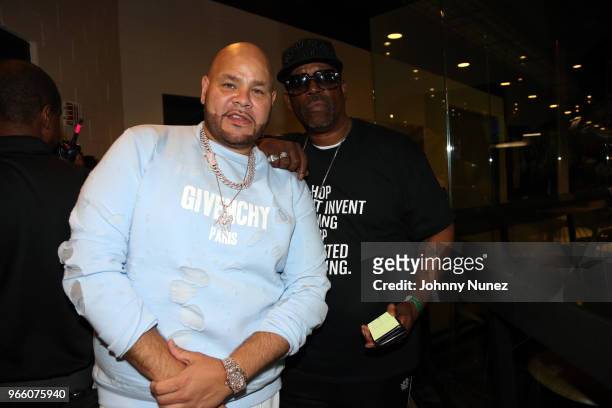 Fat Joe and Grandmaster Caz attend the YO! MTV Raps 30th Anniversary Live Event at Barclays Center on June 1, 2018 in New York City.