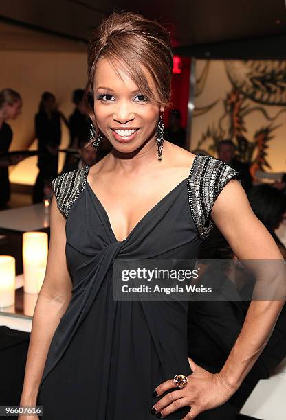 Actress Elise Neal attends the opening night of 'The Color Purple' after party at Katsuya on February 11, 2010 in Hollywood, California.