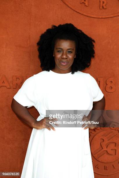 Actress Uzo Aduba attends the 2018 French Open - Day Seven at Roland Garros on June 2, 2018 in Paris, France.