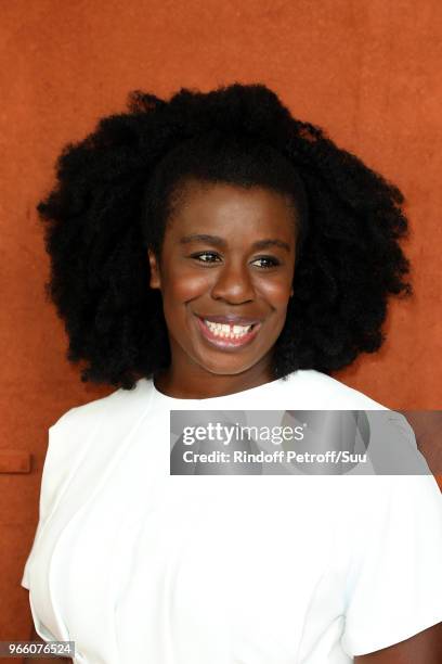 Actress Uzo Aduba attends the 2018 French Open - Day Seven at Roland Garros on June 2, 2018 in Paris, France.