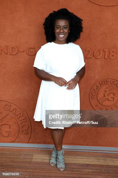 Actress Uzo Aduba attends the 2018 French Open - Day Seven at Roland Garros on June 2, 2018 in Paris, France.