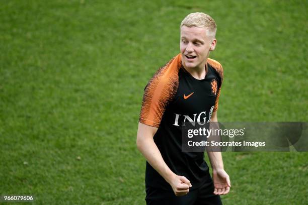 Donny van de Beek of Holland during the Training Holland at the Stadio Filadelfia on June 2, 2018 in Turin Italy