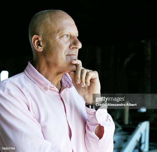 Architect and Designer Norman Foster poses for a portrait shoot in Venice on September 10, 2006 (Photo by Alessandro Albert/Contour by Getty Images.