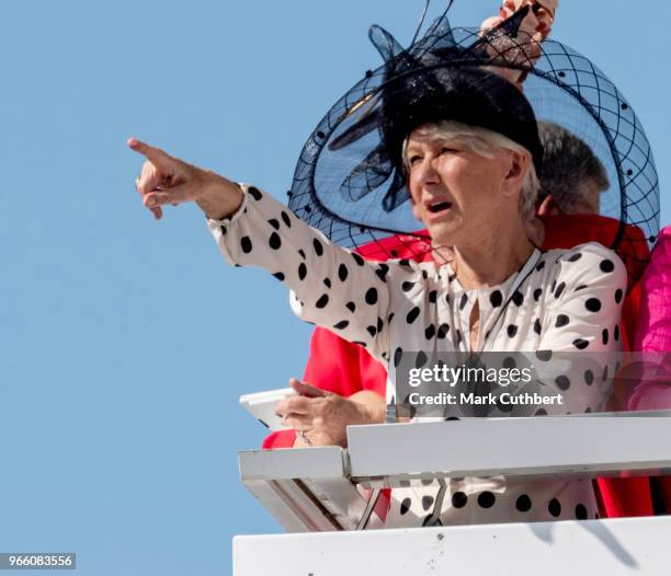 Helen Mirren attends the Epsom Derby Festival at Epsom Racecourse on June 2, 2018 in Epsom, England.