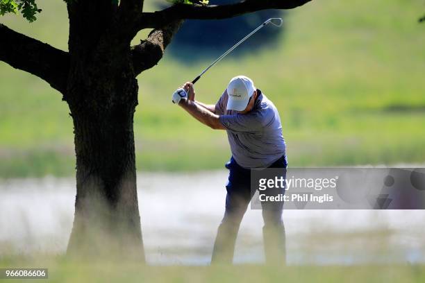 Barry Lane of England in action during Day Two of The Shipco Masters Promoted by Simons Golf Club at Simon's Golf Club on June 2, 2018 in Kvistgaard,...