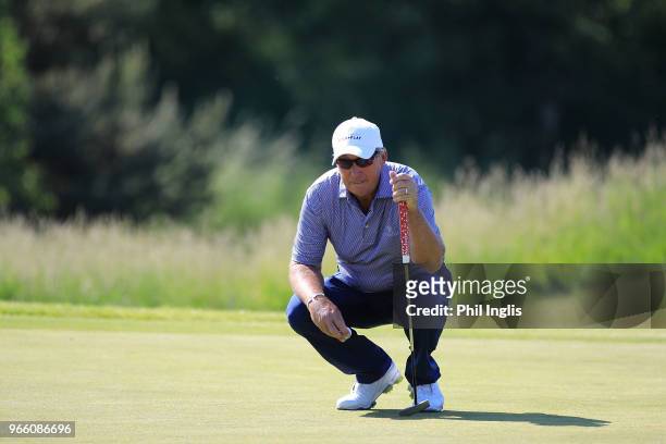Barry Lane of England in action during Day Two of The Shipco Masters Promoted by Simons Golf Club at Simon's Golf Club on June 2, 2018 in Kvistgaard,...