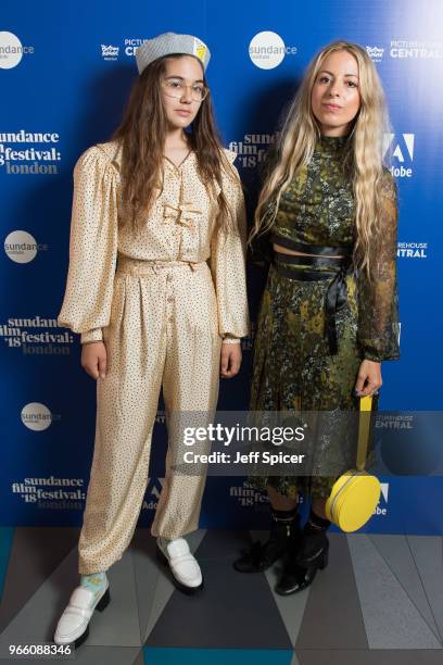 Actress Rachelle Vinberg and director Crystal Moselle attend the 2018 Sundance Film Festival screening of 'Skate Kitchen' at Picturehouse Central on...