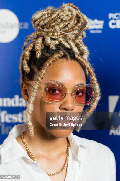 Actress Dede Lovelace attends the 2018 Sundance Film Festival screening of 'Skate Kitchen' at Picturehouse Central on June 2, 2018 in London, England.