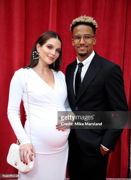 Helen Flanagan and Scott Sinclair attend the British Soap Awards 2018 at Hackney Empire on June 2, 2018 in London, England.