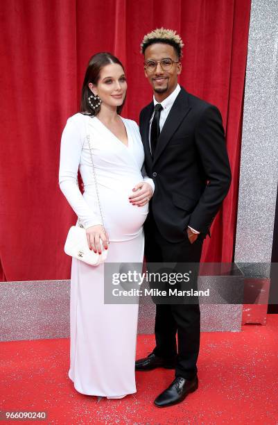 Helen Flanagan and Scott Sinclair attend the British Soap Awards 2018 at Hackney Empire on June 2, 2018 in London, England.