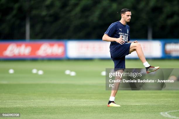 Mattia De Sciglio during an Italy national team training session at Juventus Center Vinovo on June 2, 2018 in Vinovo, Italy.