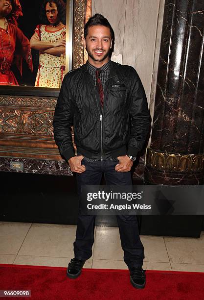 Personality Jai Rodriguez attends the opening night of 'The Color Purple' at the Pantages Theatre on February 11, 2010 in Hollywood, California.