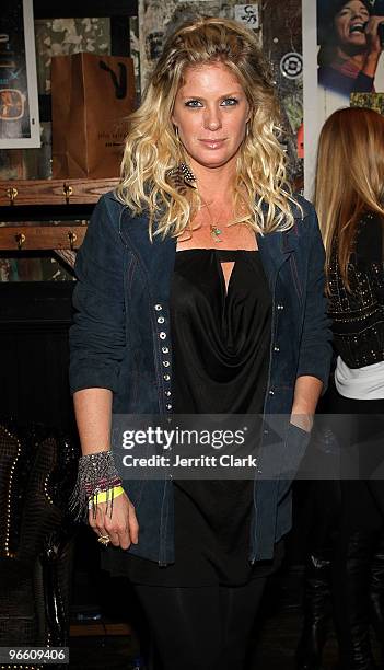 Rachel Hunter attends the John Varvatos & L'Uomo Vogue Fashion Week party at 315 Bowery on February 11, 2010 in New York City.