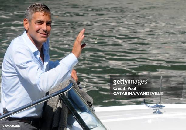 George Clooney - 65th Venice Film Frestival: arrival of Brad Pitt and George Clooney to present the film 'Burn after reading'.