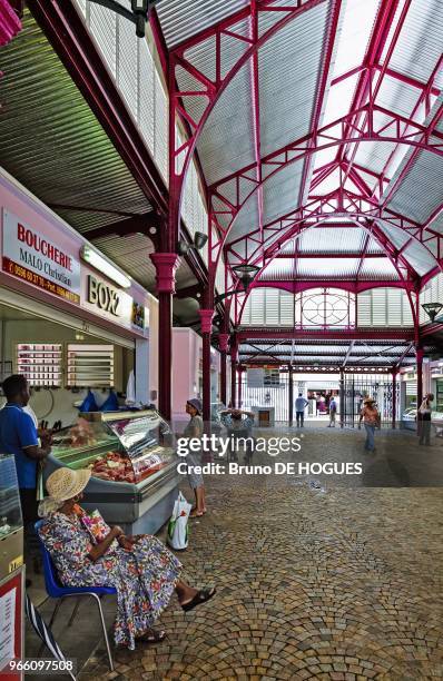 Le Grand Marche le 15 Mai 2013, halle de la viande, Fort de France, Martinique, Caraibes, France.