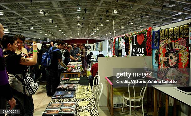 General view of the 15th Milano Tattoo Convention held at Ata Hotel on February 12, 2009 in Milan, Italy.