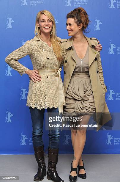 Actress Belen Rueda and Angie Cepeda attend the 'El Mal Ajeno' Photocall during day two of the 60th Berlin International Film Festival at the Grand...