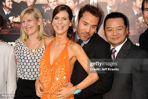 Presedent of HBO Entertainment Sue Naegle, Perrey Reeves, Jeremy Piven and Rex Lee arrive on the red carpet to HBO's official premiere of "Entourage"...