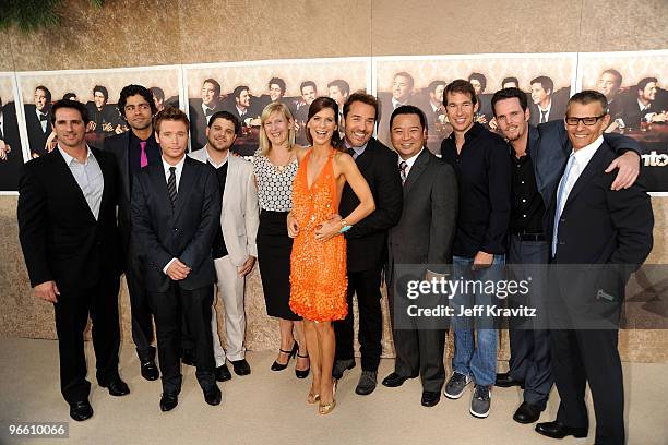 Co-executive producer Steve Levinson, Adrian Grenier, Kevin Connolly, Jerry Ferrara, Presedent of HBO Entertainment Sue Naegle, Perrey Reeves, Jeremy...