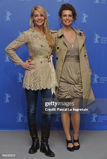 Actress Belen Rueda and Angie Cepeda attend the 'El Mal Ajeno' Photocall during day two of the 60th Berlin International Film Festival at the Grand...