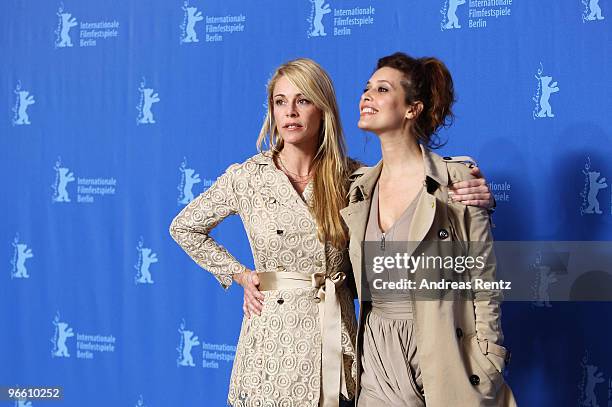 Actress Belen Rueda and Angie Cepeda attend the 'El Mal Ajeno' Photocall during day two of the 60th Berlin International Film Festival at the Grand...