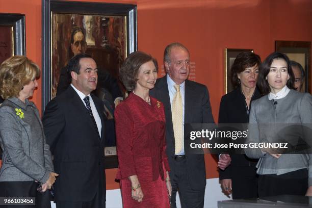 King Juan Carlos and Queen Sofia attend the Opening of the exhibition 'Maranon and his time '.