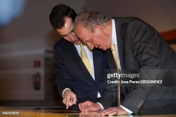 King Juan Carlos and Queen Sofia attend the Opening of the exhibition 'Maranon and his time '.