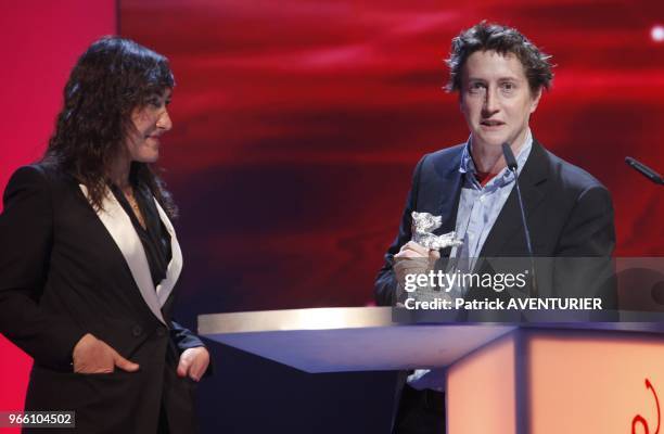 Director David Gordon Green receive a Silver Bear Prize for the best director at Closing ceremony at the 63rd Berlinale International Film Festival...