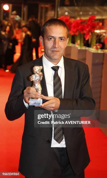 Actor Nazif Mujic win the silver bear best actor award at Closing ceremony at the 63rd Berlinale International Film Festival on February 12, 2013 in...