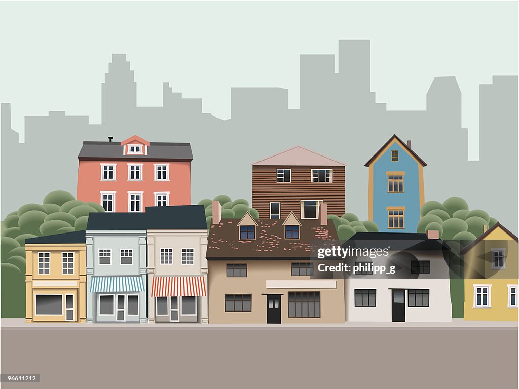 Case suburbane vicino al centro città