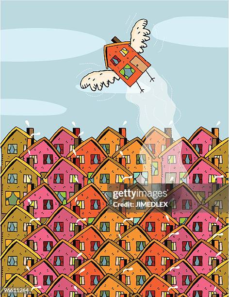 weise neighborhood house fling - haus und extravagant stock-grafiken, -clipart, -cartoons und -symbole