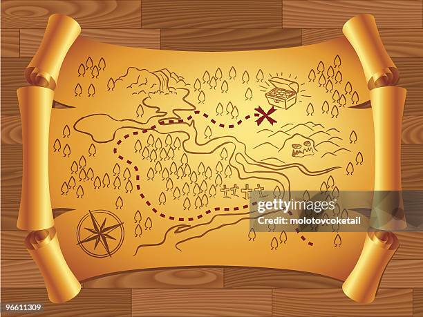 treasure map - treasure stock-grafiken, -clipart, -cartoons und -symbole