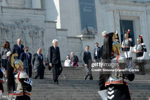 Italian President Sergio Mattarella during the ceremony for the anniversary of the Italian Republic ,on June 2, 2018 in Rome Italy.