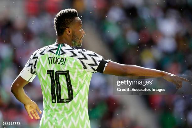 John Obi Mikel of Nigeria during the International Friendly match between England v Nigeria at the Wembley Stadium on June 2, 2018 in London United...