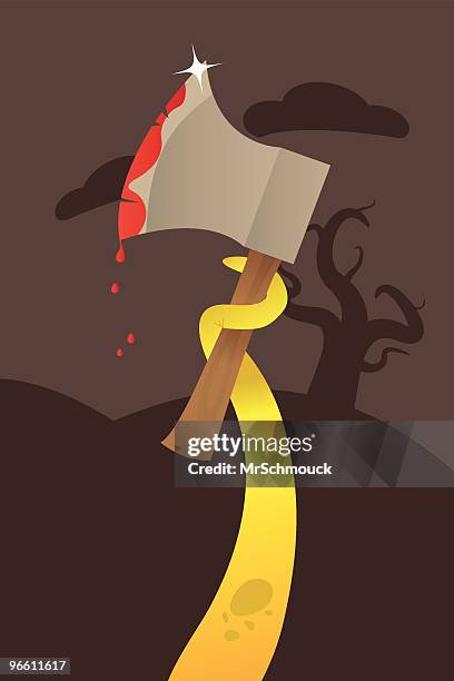 bloody axe ! - tentacle vector stock illustrations