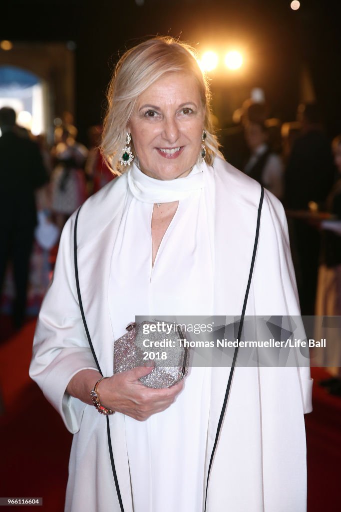 Carla Rumler attends the LIFE+ Solidarity Gala prior to the Life Ball