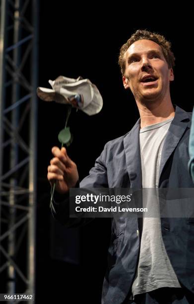 Benedict Cumberbatch, actor, at the Hay Festival on June 2, 2018 in Hay-on-Wye, Wales.