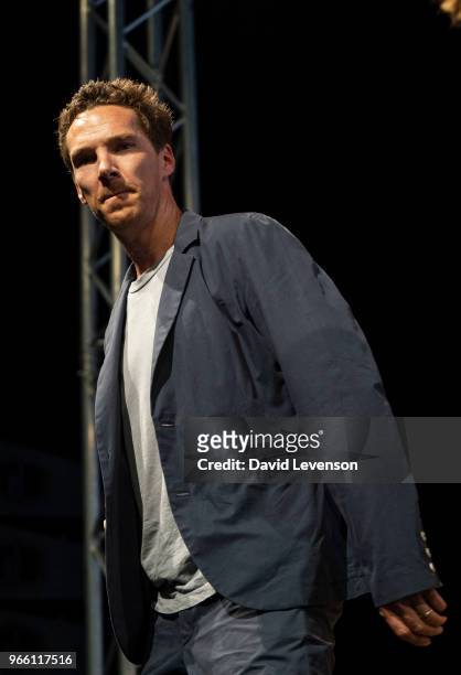 Benedict Cumberbatch, actor, at the Hay Festival on June 2, 2018 in Hay-on-Wye, Wales.