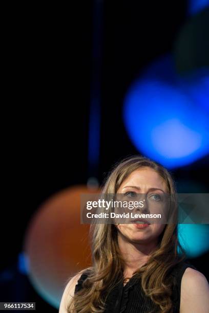 Chelsea Clinton at the Hay Festival on June 2, 2018 in Hay-on-Wye, Wales.