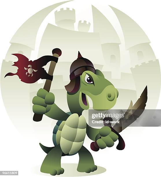 turtle soldier - turtle shell stock illustrations